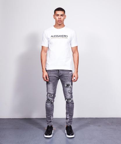 Mesoni Tişört Alessandro Zavetti Beyaz