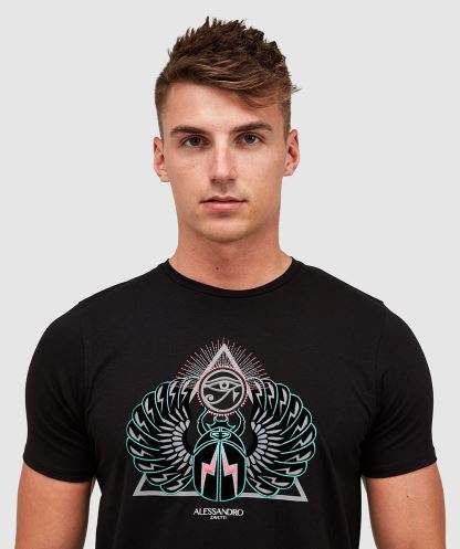 Simsiyah Alessandro Zavetti Bok Böceği Tişört