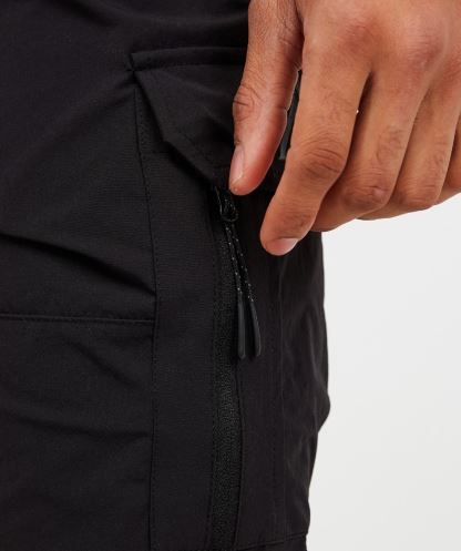 Alessandro Zavetti Marcello Dokuma Kargo şort Siyah