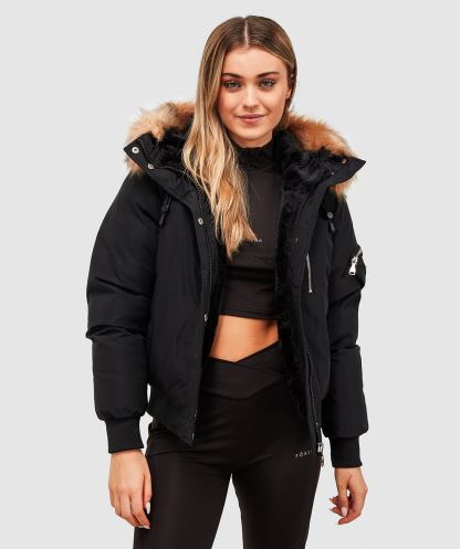 Kadın Vittoria Bomber Ceket Siyah Alessandro Zavetti