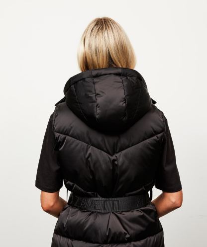 Alessandro Zavetti Kadın Lucia Kuşaklı Chevron Kürk Jile Siyah