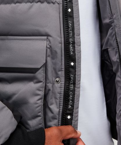 Alessandro Zavetti Seton Bomber şişme Ceket Gri