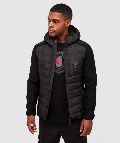 Simsiyah Serzio 2.0 Hibrit şişme Ceket Alessandro Zavetti