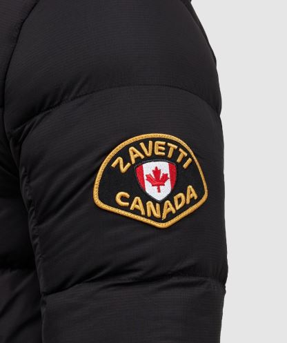 Alessandro Zavetti Siyah Talvino 2.0 Uzun çizgi şişme Ceket