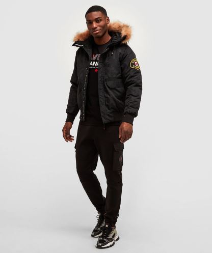 Simsiyah Alessandro Zavetti Abelli 2.0 Reflektif Bomber Ceket