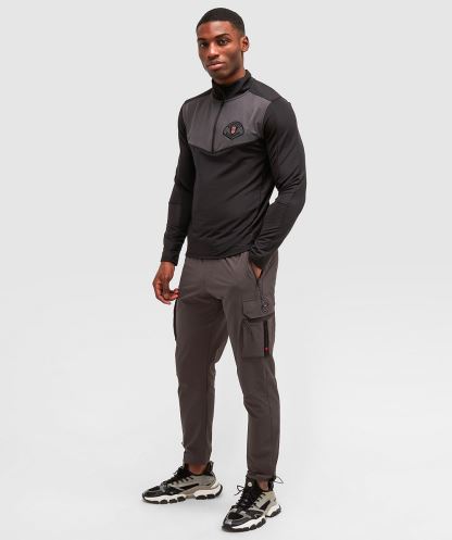 Alessandro Zavetti Porteno 2.0 Dokuma Kargo Pantolon Simsiyah