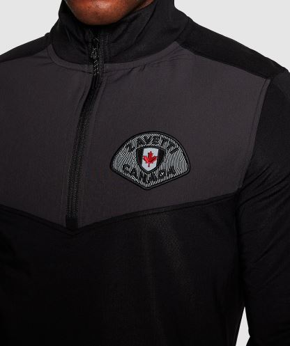 Rivelini çeyrek Fermuarlı T-shirt Alessandro Zavetti Simsiyah