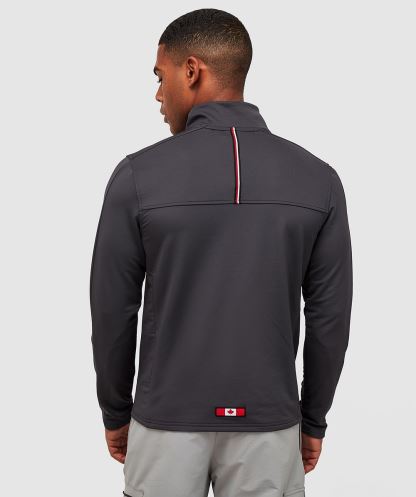 Rivelini çeyrek Fermuarlı T-shirt Alessandro Zavetti Simsiyah