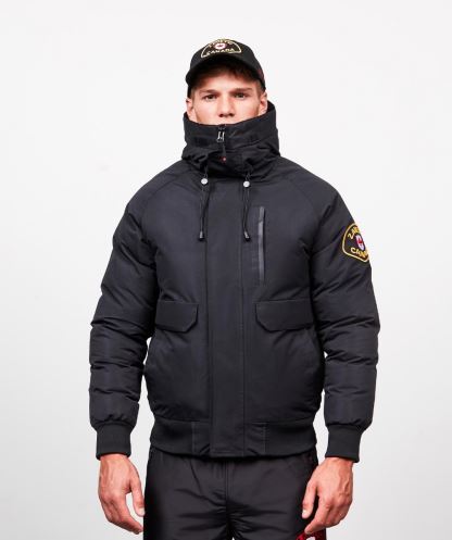 Abelli Tech Kürk Kapüşonlu Bomber Ceket Siyah Alessandro Zavetti