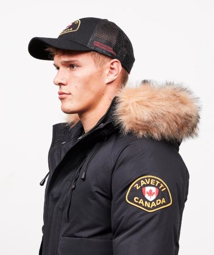 Abelli Tech Kürk Kapüşonlu Bomber Ceket Siyah Alessandro Zavetti