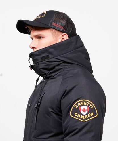 Abelli Tech Kürk Kapüşonlu Bomber Ceket Siyah Alessandro Zavetti