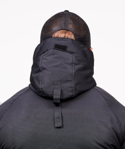 Abelli Tech Kürk Kapüşonlu Bomber Ceket Siyah Alessandro Zavetti