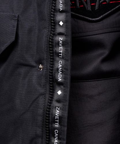 Abelli Tech Kürk Kapüşonlu Bomber Ceket Siyah Alessandro Zavetti