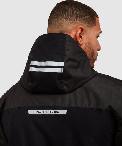 Alessandro Zavetti Simsiyah Alvini Rüzgarlık Ceketi