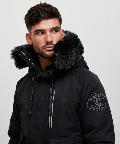 Alessandro Zavetti Obella Reflektörlü Parka Siyah