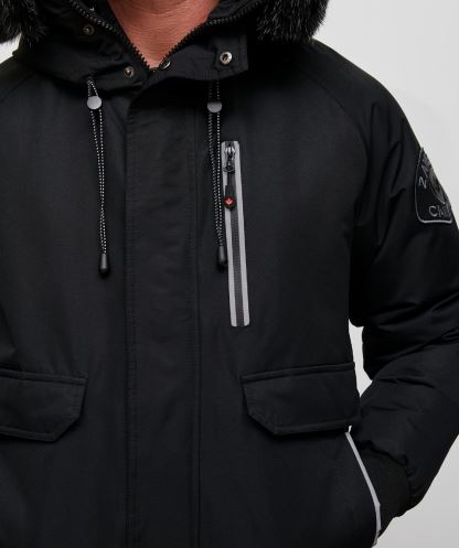 Alessandro Zavetti Obella Reflektörlü Parka Siyah