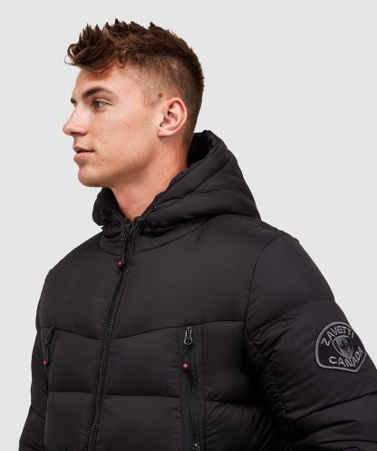 Siyah Alessandro Zavetti Malvini 3.0 şişme Mont