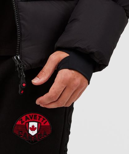 Siyah Alessandro Zavetti Malvini 3.0 şişme Mont