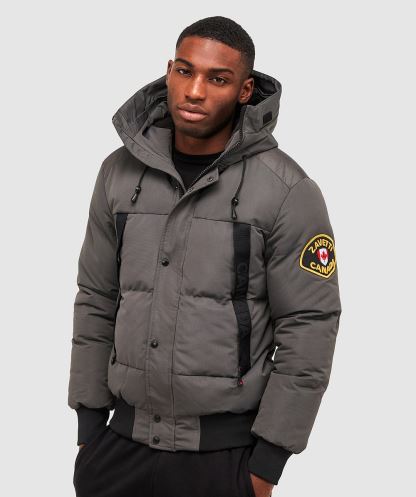 Alessandro Zavetti Aylmer Kirpi Kürk Kapşonlu Bomber Ceket Asfalt