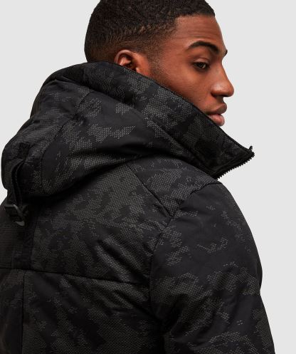 Simsiyah Alessandro Zavetti Aylmer Yansıtıcı Kirpi Kürk Kapşonlu Bomber Ceket