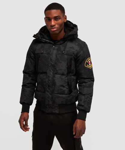 Simsiyah Alessandro Zavetti Aylmer Yansıtıcı Kirpi Kürk Kapşonlu Bomber Ceket