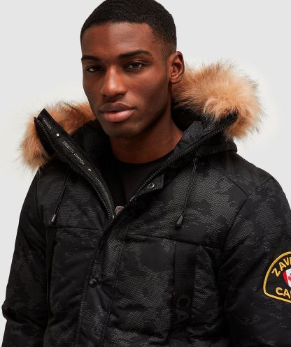 Simsiyah Alessandro Zavetti Aylmer Yansıtıcı Kirpi Kürk Kapşonlu Bomber Ceket