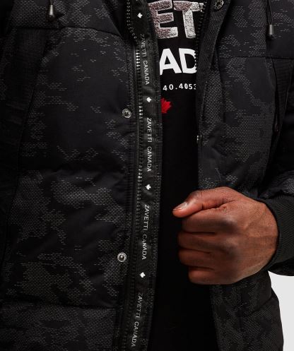 Simsiyah Alessandro Zavetti Aylmer Yansıtıcı Kirpi Kürk Kapşonlu Bomber Ceket