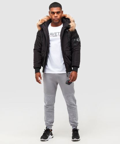 Siyah Carrick Kirpi Bomber Ceket Alessandro Zavetti