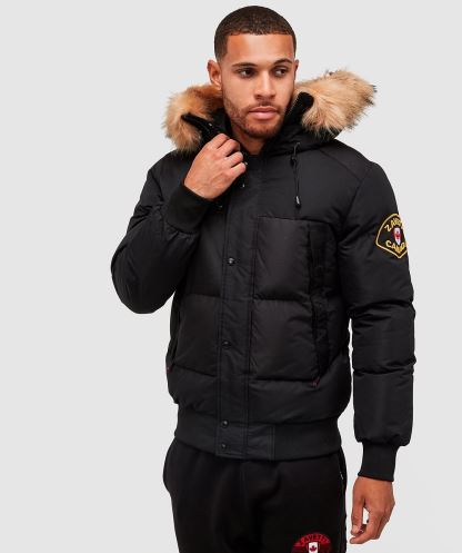 Aylmer Kirpi Kürk Kapüşonlu Bomber Ceket Alessandro Zavetti Siyah