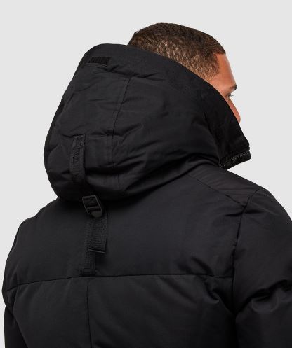 Aylmer Kirpi Kürk Kapüşonlu Bomber Ceket Alessandro Zavetti Siyah