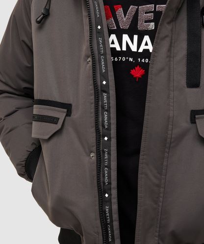 Abelli 2.0 Kapüşonlu Bomber Ceket Beyaz Alessandro Zavetti