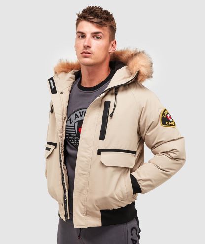 Abelli 2.0 Kapüşonlu Bomber Ceket Beyaz Alessandro Zavetti