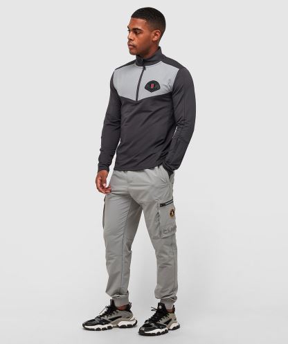 Rivelini çeyrek Fermuarlı Tişört Alessandro Zavetti Asfalt