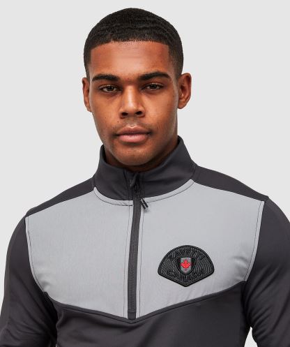 Rivelini çeyrek Fermuarlı Tişört Alessandro Zavetti Asfalt