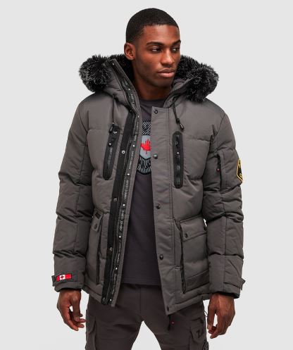 Alessandro Zavetti Gri Coderre Kirpi Parka Ceket