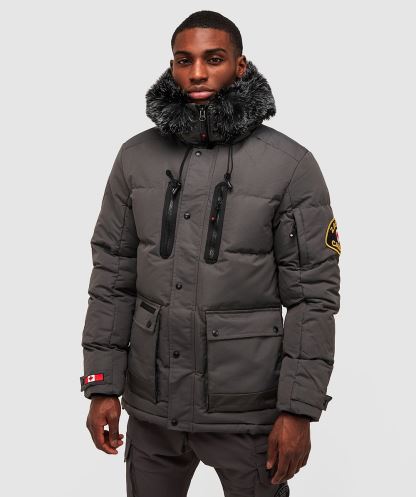 Alessandro Zavetti Gri Coderre Kirpi Parka Ceket