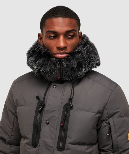 Alessandro Zavetti Gri Coderre Kirpi Parka Ceket