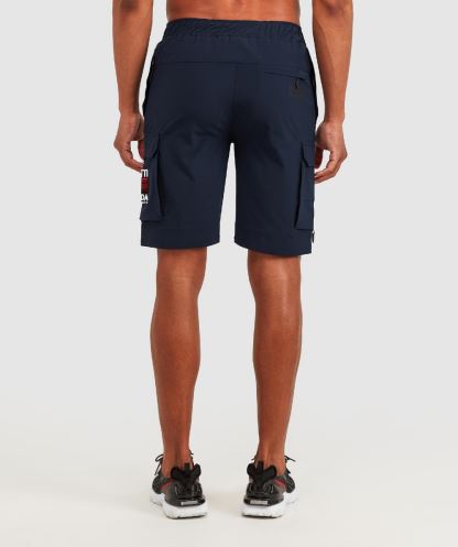 Alessandro Zavetti Ovello 2.0 Dokuma Kargo şort Siyah