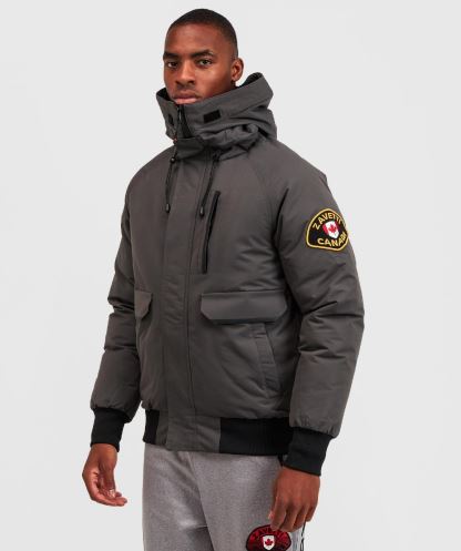 Abelli Tech Kürk Kapüşonlu Bomber Ceket Alessandro Zavetti Grey