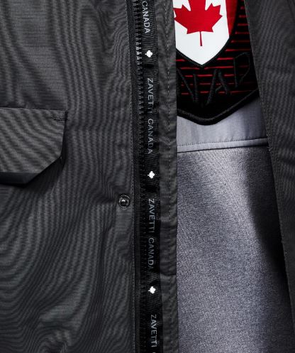 Abelli Tech Kürk Kapüşonlu Bomber Ceket Alessandro Zavetti Grey