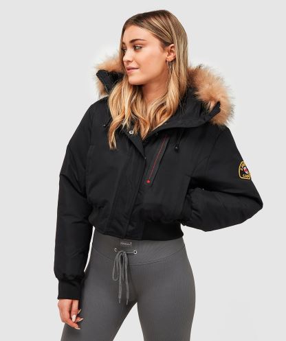 Pembe Kadın Gabellia Crop Bomber Ceket Alessandro Zavetti