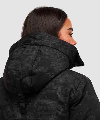 Gabellia Camo Reflektif Bomber Ceket Kadın Siyah Alessandro Zavetti