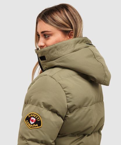 Kadın Goshawa Kirpi Parka Ceket Yeşil Alessandro Zavetti