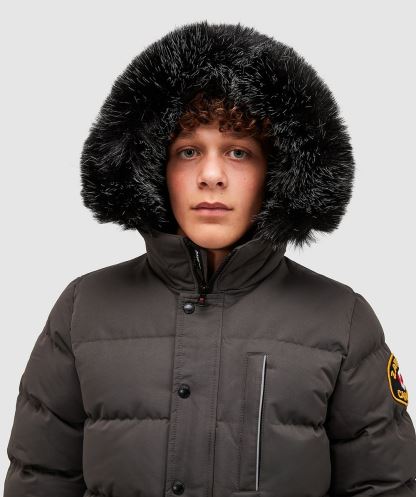 Junior Oshawa 3.0 Kirpi Parka Ceket Siyah Alessandro Zavetti
